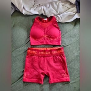 Gymshark Apex Seamless SportsBra/LowRiseShorts Burgundy FULL SET